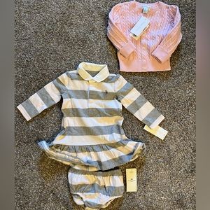 Ralph Lauren Baby Dress + Cardigan